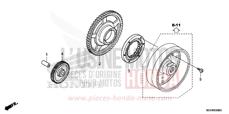 EMBRAYAGE DE DEMARRAGE de VFR1200X "Crosstourer" Méca PEARL GLARE WHITE (NHB53) 2017